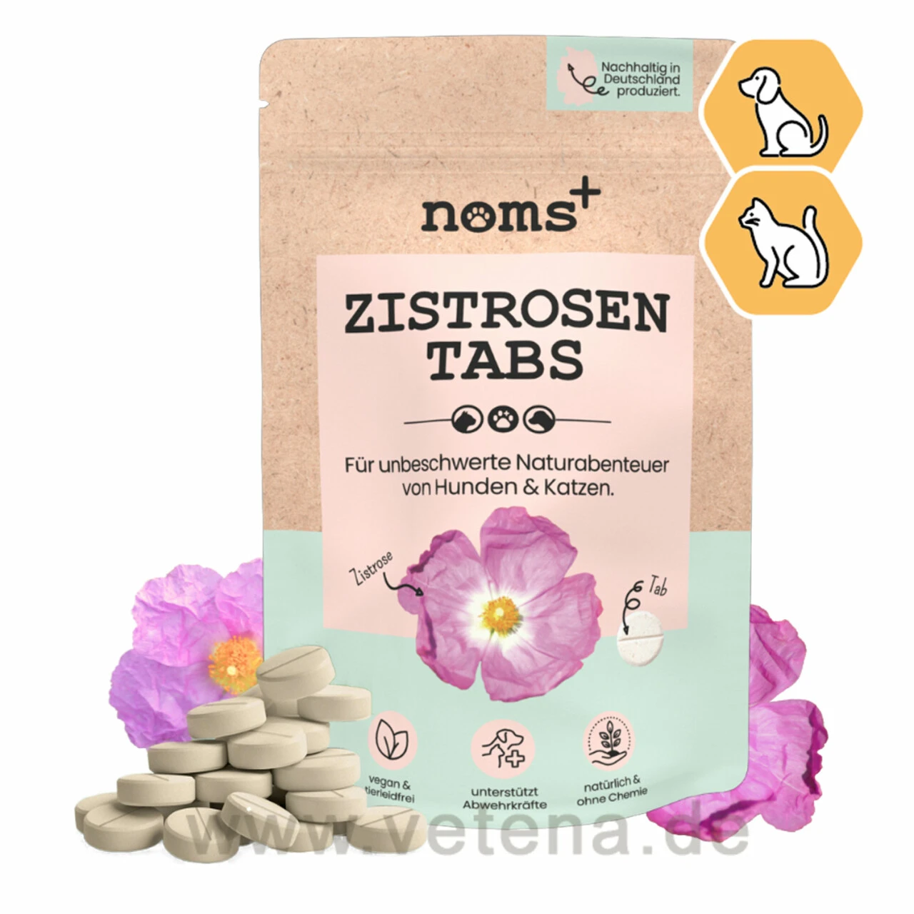 Noms+ Zistrosen Tabs Für Hunde & Katzen 3 Noms+ Zistrosen Tabs Für Hunde & Katzen